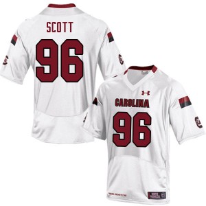 Men Makius Scott White South Carolina College Football #96 Jersey 183341-720