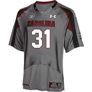 Men McKay Melnick Gray University of South Carolina College Football #31 Jersey 969909-140