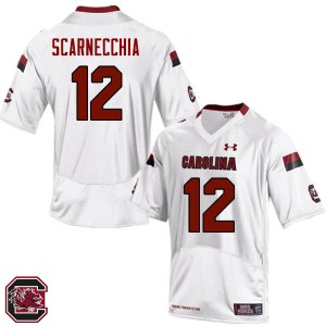 Men Michael Scarnecchia White South Carolina Gamecocks College Football #12 Jersey 963684-681