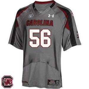 Men Mike Johnson Gray University of South Carolina College Football #56 Jersey 722850-208