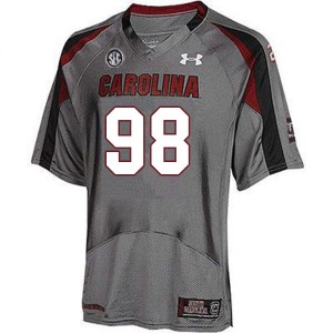 Men Mitch Jeter Gray University of South Carolina College Football #98 Jersey 357637-107