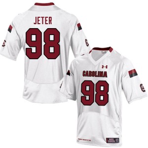 Men Mitch Jeter White Gamecocks College Football #98 Jersey 172335-734