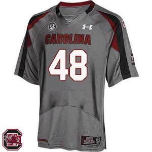 Men Nick McGriff Gray University of South Carolina College Football #48 Jersey 500975-359