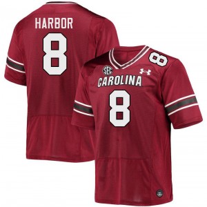 Men Nyck Harbor Garnet University of South Carolina College Football #8 Jersey 816826-729
