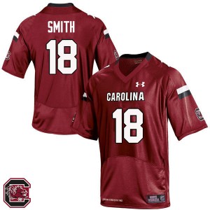 Men OrTre Smith Red Gamecocks College Football #18 Jersey 170032-480