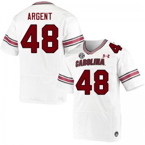 Men Peyton Argent White Gamecocks College Football #48 Jersey 162504-966