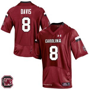 Men Randrecous Davis Red Gamecocks College Football #8 Jersey 221643-123