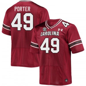 Men Rondarius Porter Garnet Gamecocks College Football #49 Jersey 313828-607