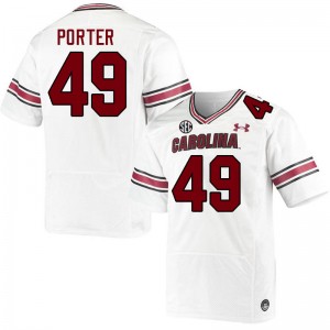 Men Rondarius Porter White University of South Carolina College Football #49 Jersey 737980-904