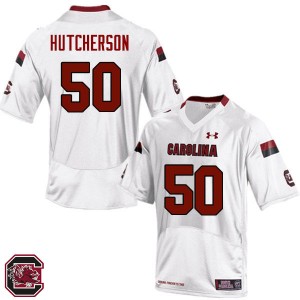 Men Sadarius Hutcherson White South Carolina Gamecocks College Football #50 Jersey 579538-263