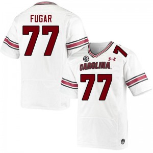 Men Sidney Fugar White South Carolina College Football #77 Jersey 108388-242