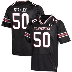 Men Boaz Stanley Black University of South Carolina College Football #50 Jersey 576298-797