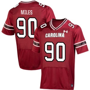 Men Davonte Miles Garnet University of South Carolina College Football #90 Jersey 139046-103