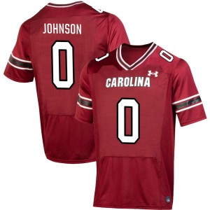 Men Fred Johnson Garnet University of South Carolina College Football #0 Jersey 663094-216