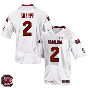 Men Sterling Sharpe White South Carolina College Football #2 Jersey 580807-216