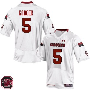 Men Terry Googer White South Carolina Gamecocks College Football #5 Jersey 288606-778