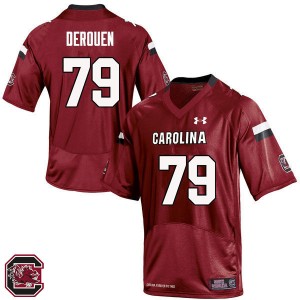 Men Trey Derouen Red South Carolina College Football #79 Jersey 262540-497