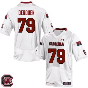 Men Trey Derouen White South Carolina Gamecocks College Football #79 Jersey 334167-496
