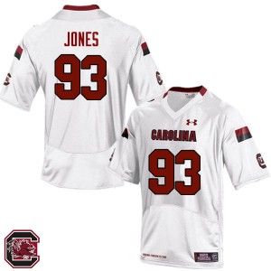 Men Ulric Jones White South Carolina College Football #93 Jersey 947382-691