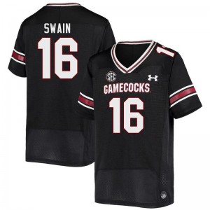 Men Vicari Swain Black South Carolina Gamecocks College Football #16 Jersey 554220-935