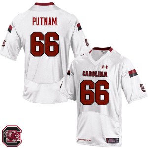 Men Will Putnam White South Carolina Gamecocks College Football #66 Jersey 850399-871