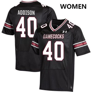 Women Anthony Addison Black South Carolina College Football #40 Jerseys 567073-255