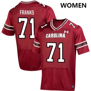 Women Blake Franks Garnet Gamecocks College Football #71 Jersey 880105-248