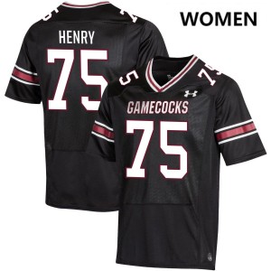 Women Cason Henry Black South Carolina College Football #75 Jerseys 569091-435