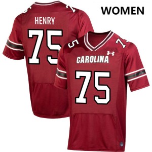Women Cason Henry Garnet South Carolina College Football #75 Jerseys 618288-345