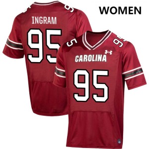Women Christian Ingram Garnet Gamecocks College Football #95 Jersey 757182-161