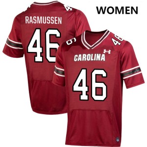Women Cole Rasmussen Garnet South Carolina College Football #46 Jerseys 324899-194