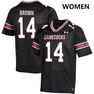Women Jared Brown Black South Carolina Gamecocks College Football #14 Jerseys 867947-613