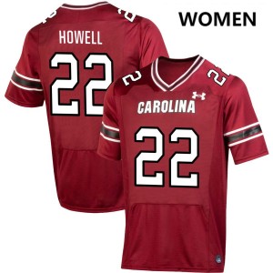 Women Jawarn Howell Garnet Gamecocks College Football #22 Jerseys 624313-829