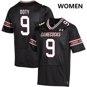 Women Luke Doty Black Gamecocks College Football #9 Jersey 921942-250