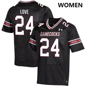 Women Mason Love Black Gamecocks College Football #24 Jersey 975792-557