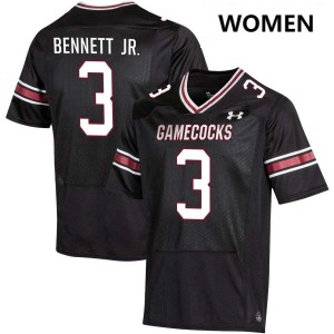 Women Mazeo Bennett Jr. Black Gamecocks College Football #3 Jersey 114224-818