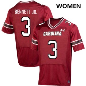 Women Mazeo Bennett Jr. Garnet South Carolina Gamecocks College Football #3 Jersey 886109-450