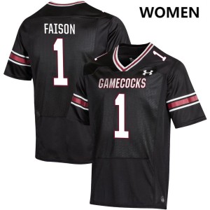 Women Rahsul Faison Black South Carolina College Football #1 Jerseys 941436-357
