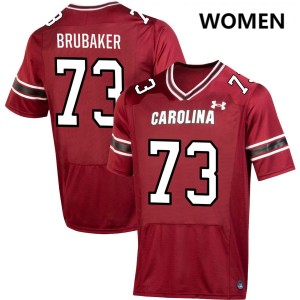 Women Ryan Brubaker Garnet Gamecocks College Football #73 Jerseys 817994-161