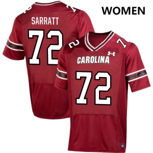 Women Shedrick Sarratt Jr. Garnet Gamecocks College Football #72 Jerseys 396153-667
