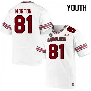 Youth Aaron Morton White South Carolina College Football #81 Jersey 587142-330