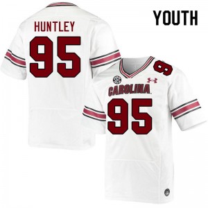 Youth Alex Huntley White University of South Carolina College Football #95 Jersey 244784-559