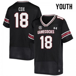 Youth Connor Cox Black South Carolina College Football #18 Jersey 527257-139