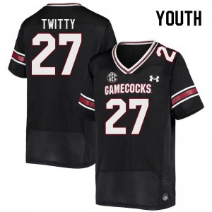 Youth D.J. Twitty Black South Carolina Gamecocks College Football #27 Jersey 800174-935