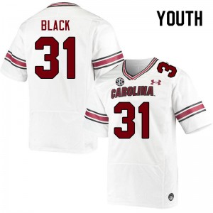 Youth DJ Black White University of South Carolina College Football #31 Jersey 324958-161
