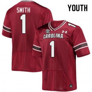 Youth DQ Smith Garnet Gamecocks College Football #1 Jersey 262998-780