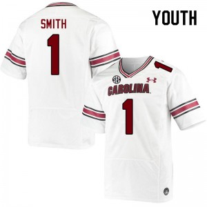 Youth DQ Smith White University of South Carolina College Football #1 Jersey 901711-907