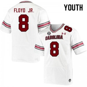 Youth Emory Floyd Jr. White University of South Carolina College Football #8 Jersey 233571-170