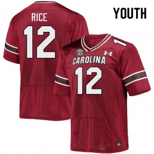 Youth Eriq Rice Garnet University of South Carolina College Football #12 Jersey 830759-347