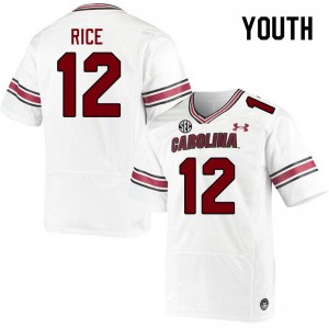 Youth Eriq Rice White South Carolina Gamecocks College Football #12 Jersey 883933-290